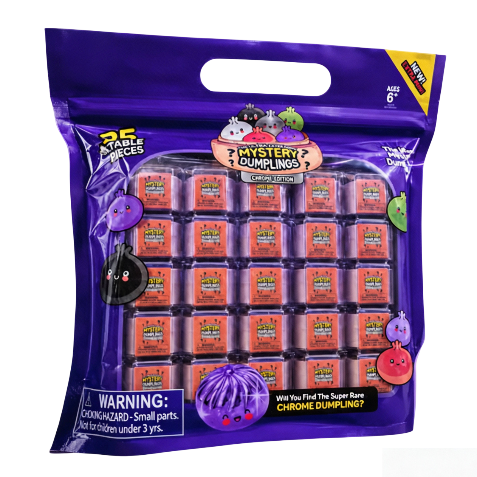 2026 Mystery Extra Mini Dumplings Squishy Toy Halloween Edition 25 Pcs Mystery Squeeze Toys Collectible Stress Relief Fidget Toys for Kids Age 6+ Crazy Gifts for Fun