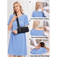 thumbnail image 4 of Pinspark Hospital Gowns Open Back for Women Bedridden Nightgowns Back Opening Short Sleeve Post Surgery Tear Away Adaptive Dresses, 4 of 6