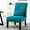 Teal Blue, variant on Polyester Chenille Teal Blue Chair with Pillow / Easy Assembly for Quick Setup