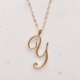 thumbnail image 1 of Petit Collier Alphabet Cursif 26 Lettres A-Z Logo Tag Symbole Pendentif Chaîne Clavicule, 1 of 5