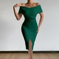 thumbnail image 1 of LOVZFMLL Women's Summer Bandage Solid Color Backless Strapless Party Long Maxi Dress Green 3XL, 1 of 8
