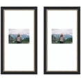 thumbnail image 4 of Kate and Laurel Belmont Black 11x20 matted to 5x7 Rectangular Picture Frame 2 Piece Black Decorative Photo Frame Set for gallery wall frame in living room wall decor, Set of 2, 4 of 7