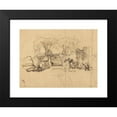 thumbnail image 2 of Robert Caney 24x19 Black Modern Framed Museum Art Print Titled - Incantation Scene from 'The Free Protection', 2 of 5