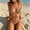 black, variant on VOUZZA Zebra Striped Bikini Women's Tie Side Two Piece Bathing Suit Triangle Halter Bikini Set Low Waisted Summer Beachwear Swimwear