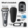 thumbnail image 3 of Braun Series 9 9370cc Rechargeable Wet Dry Men's Electric Shaver with Clean Station, 3 of 12