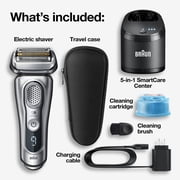 Braun Series 9 9370cc Rechargeable Wet Dry Men's Electric Shaver with Clean Station