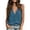 Blue, variant on Vivianyo HD Women's V-Neck Pleated Sleeveless Tank Top, Casual Solid Vest for Women Summer Vacaton Wear, Women's Black, Sizes S-2XL