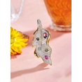 thumbnail image 4 of 1pc High-end Versatile 925 Silver Natural 1.3 Carats Beryl Leaf Design Pendant Brooch Which Can Be Worn In Two Ways For Women, Suitable For Daily Wear, Festive Occasions And As A Gift For The Winter S, 4 of 5
