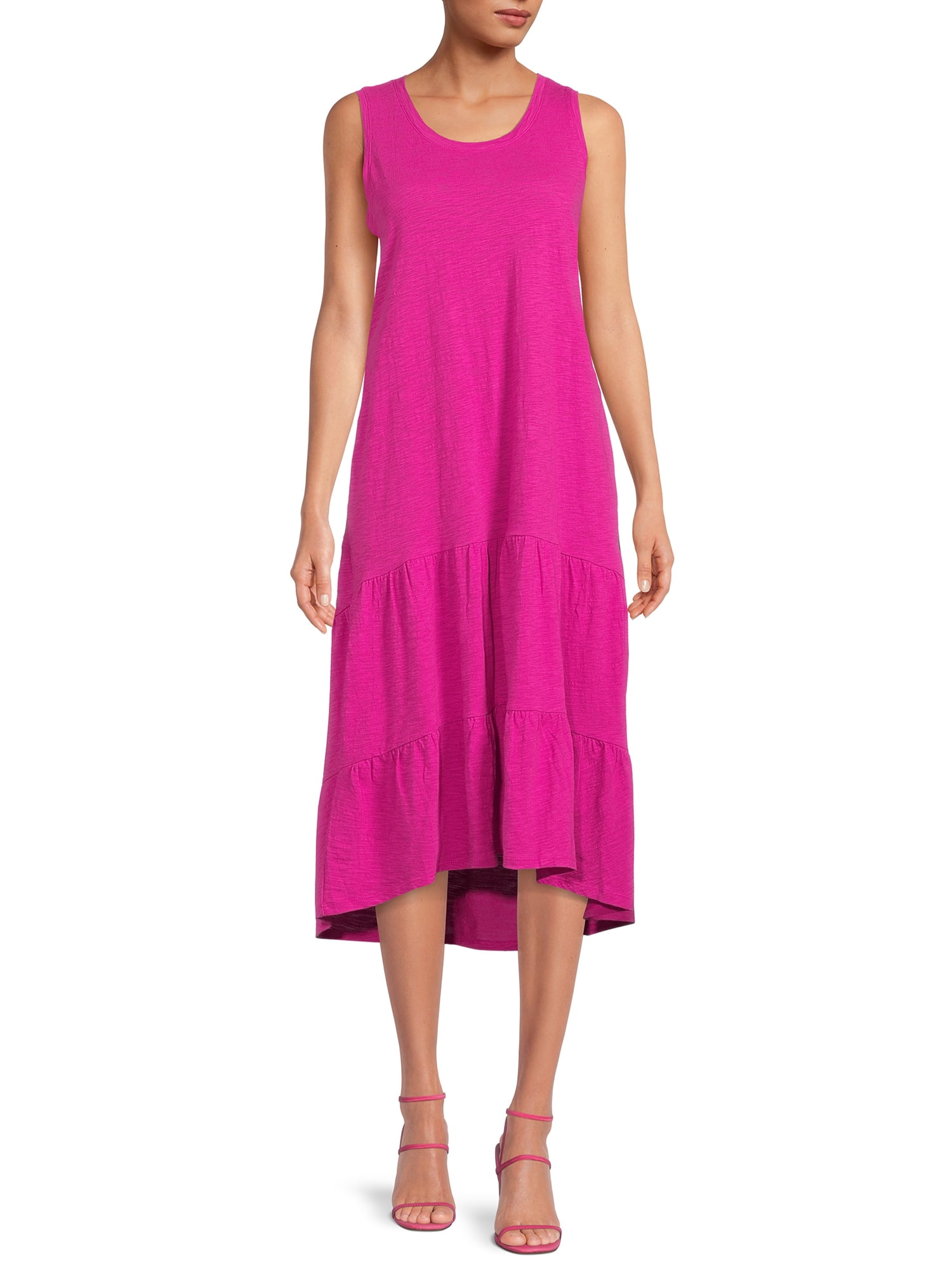 Sleeveless Tiered Knit Dress - Walmart 