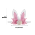 thumbnail image 4 of Diadema con orejas de conejo de Pascua para disfrazarse de fiesta, suave, para niños y adultos, 4 of 4