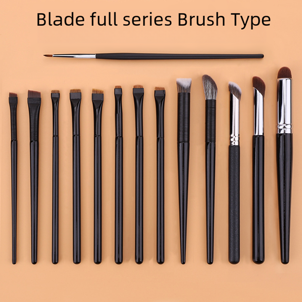 Brocha de maquillaje de hoja Brocha para cejas Brocha delineadora de ojos de punta plana Brocha correctora God Finger Brocha de pelo de visón Brocha con surcos para lágrimas Brocha de