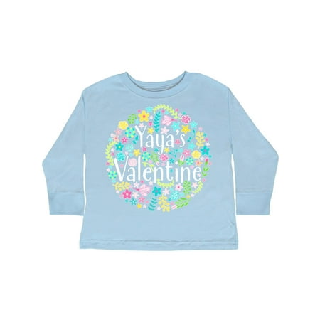 

Inktastic Yaya s Valentine Flower Circle Gift Toddler Boy or Toddler Girl Long Sleeve T-Shirt