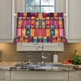 thumbnail image 2 of Yayeee Kitchen Curtains Tier Pair Light Filtering 27"x36" Rod Pocket Short Cafe Window Panel, Purple Jar, 2 of 7