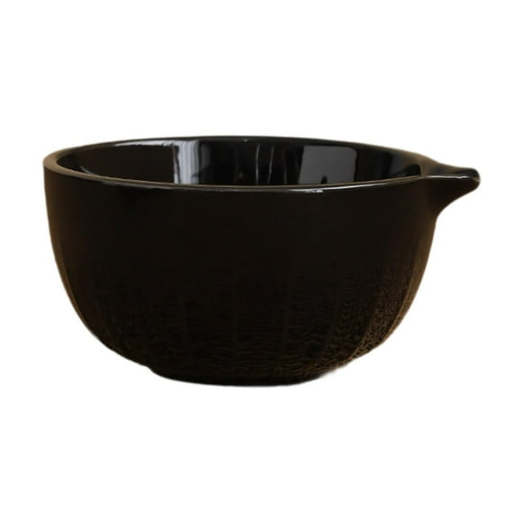 DOLITY Ceramic Matcha Bowl Chawan Japanese Green Tea Cup for Tea Lovers Gift Family Black