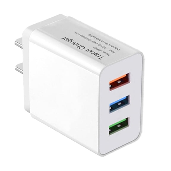 USB Wall Charger, USB Charging Power Adapter, Borz 2.4Amp 3-Port Quick Charger Plug Cube Compatible with iPhone 8/X/XS/XR/XS Max, Samsung Galaxy S10 /S10/S10e S9/S8/S7/S6 Edge  Note8/9 Android Devices
