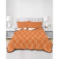 thumbnail image 3 of Orange Stripes Twin XL Size Down Alternative Comforter, Lightweight Comforter Quilt Bedding Set with Pillow Shams Simple Geometric Modern Monochrome All Seasons Bed Comforter Duvet Insert 68"x98", 3 of 7