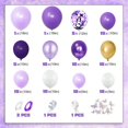 thumbnail image 2 of Kit de arco de globo morado, guirnalda de globos blancos y morados, suministros de decoración de látex para el día de San Valentín, día de la madre, cumpleaños, boda, fiesta, 2 of 4