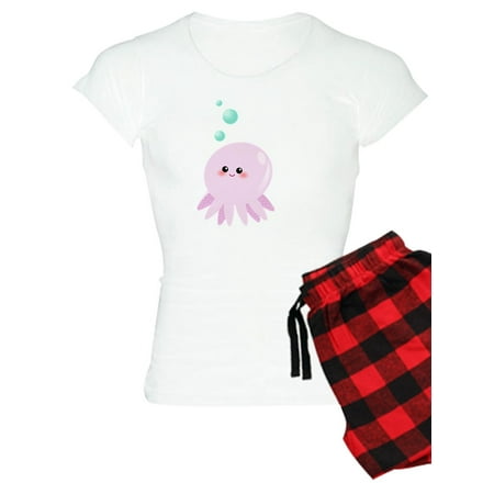 

CafePress - Cute Pink Octopus Pajamas - Women s Light Pajamas