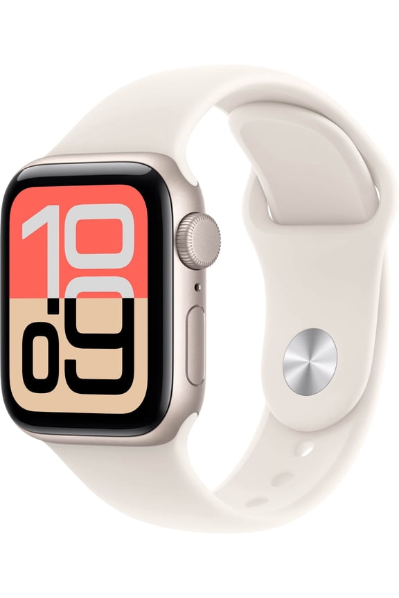 Pre-Owned Apple Watch SE 3 [GPS 40mm] Smartwatch with Starlight Aluminum Case with Starlight Sport Band - S/M