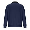thumbnail image 5 of BVnarty Men's Bomber Jacket Slim Fit Lightweight Stand Collar Zipper Closure Long Sleeve Outwear with Two Side Pockets Navy S, 5 of 6