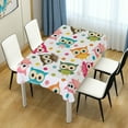 thumbnail image 7 of GZHJMY Owl Tablecloth, Rectangle Waterproof Washable Polyester Table Cover for Picnic Dinner Holiday Party Decor, 60 x 108 Inch, 7 of 7