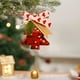 thumbnail image 4 of Adorno para árbol de Navidad | Decoración colgante flocada, blanco rojo marrón, 7,08x3,14 in | Colgante reutilizable duradero, decoración navideña interior para exteriores, fácil de colgar | Acento, 4 of 6