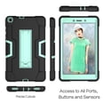 thumbnail image 6 of Galaxy Tab A 8.0 T290/T295 2019 Case Without S Pen Model, Allytech Heavy Duty Shockproof Full Body Rugged Protective Cover Built-in Kickstand for Samsung Galaxy Tab A 8 2019,Black/Aqua, 6 of 8