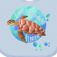 thumbnail image 4 of Inktastic Vero Beach, Florida Swimming Sea Turtle with Bubbles Boys or Girls Baby Bib, 4 of 4