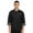 Black, variant on iEFiEL Mens Chef Coat Long Sleeve Kitchen Cooking Uniform Jacket with Chest Arm Pockets Black L