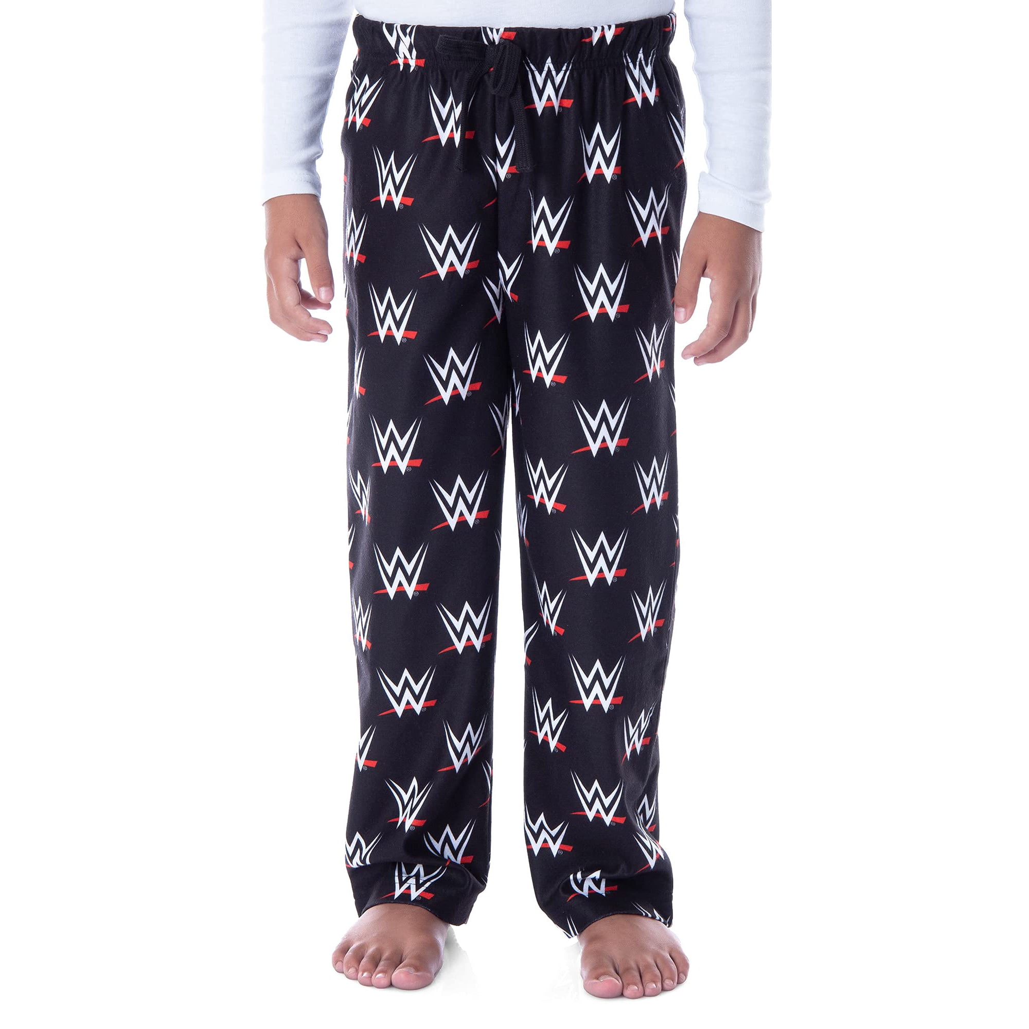 WWE Boys Allover WWE Logo Pattern Kids Loungewear Sleep Pajama Pants 10 12 Black Walmart