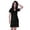 Black, variant on Summer Fit Short Sleeve Plain Jersey Dress Basic Casual Short Tshirt Dresses-D5