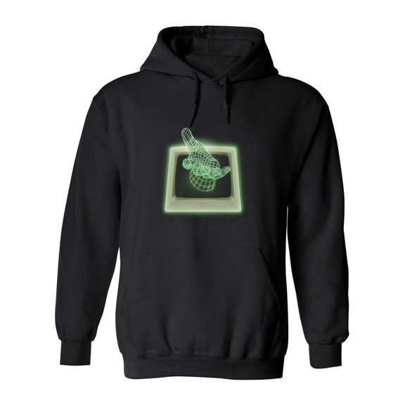 Polygonal Hand Coming Out Of Tv Hoodie Men -Image by Shutterstock, Male Medium