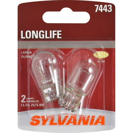 Technical Life - 7443 Long Life Miniature Bulb, (Contains 2 Bulbs), See Sylvania’s Application Guide in the Technical Details below to confirmWalmartpatibility By Sylvania