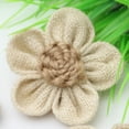 thumbnail image 4 of 6pcs Burlap Lace Flowers Jute Rose for DIY Craft Making Wedding Party Decorations (B), 4 of 4