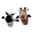 thumbnail image 2 of Siruishop 2 Pcs Marionnette à Main Animal Dessin Animé Mignon pour Jeu de Rôle Fêtes Enseignement Girafe Zèbre, 2 of 8