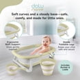 thumbnail image 4 of Dolu Nuve 3-Piece Foldable Baby Bath Set, Infant Tub with Bucket and Rinse Cup, Green, 4 of 5