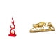 thumbnail image 1 of Escultura abstracta de fuego,Estatua de arte abstracto para decoración del hogar,Estatua de escritorio,Figura decorativa de pelea de toros y osos,Colecciones de esculturas de toros,artesanía, 1 of 8