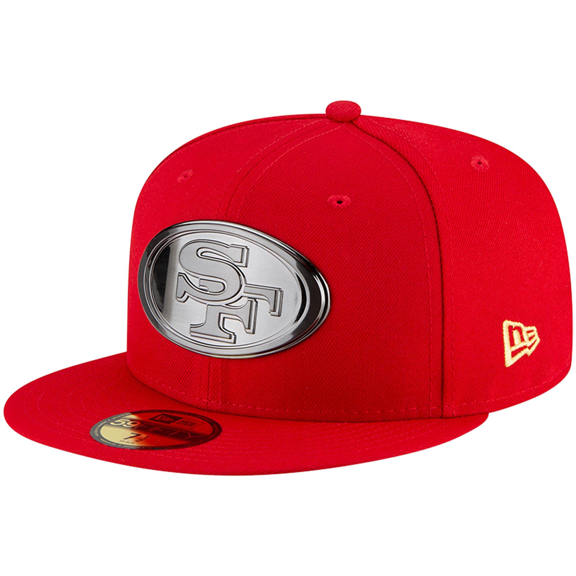 NEW ERA Shield Logo 59 Fifty Fitted Cap-Scarlet