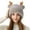 Gray, variant on UTSJKR Women Warm Hat Cute Reindeer Antlers Knitted Winter Hats Crochet Earflap Knit Cap Beanie for Adults Kids Khaki