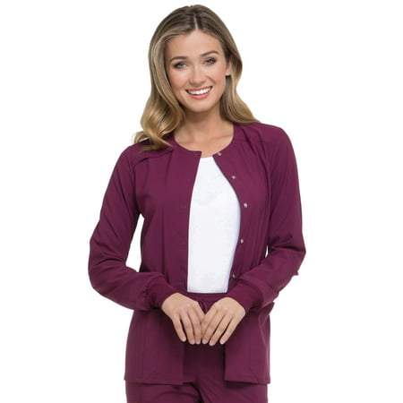 

Dickies EDS Essentials Warm Up Scrubs Jacket for Women Snap Front DK305
