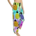 thumbnail image 2 of Kll Womens Graffiti Pineapples Print Pajama Pants Soft Pajama Bottoms For Women Cozy Lounge Pants, 2 of 9