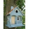 CC Home Furnishings 10" Fully Functional Blue Lakeshore Cottage Outdoor Garden Birdhouse