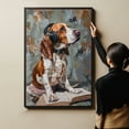 thumbnail image 6 of American English Coonhound Decor Poster Unframe, American English Coonhound Dog Canvas Wall Art, Dog Reading Book Canvas Print Painting Poster Wall Decor Dog Lovers Gifts, 6 of 6