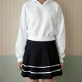 thumbnail image 4 of Huhudde Fashionable Black And White Striped A Line Short Skirt Comfortable Everyday Wear Skirts For Daily Outings And Work, 4 of 8