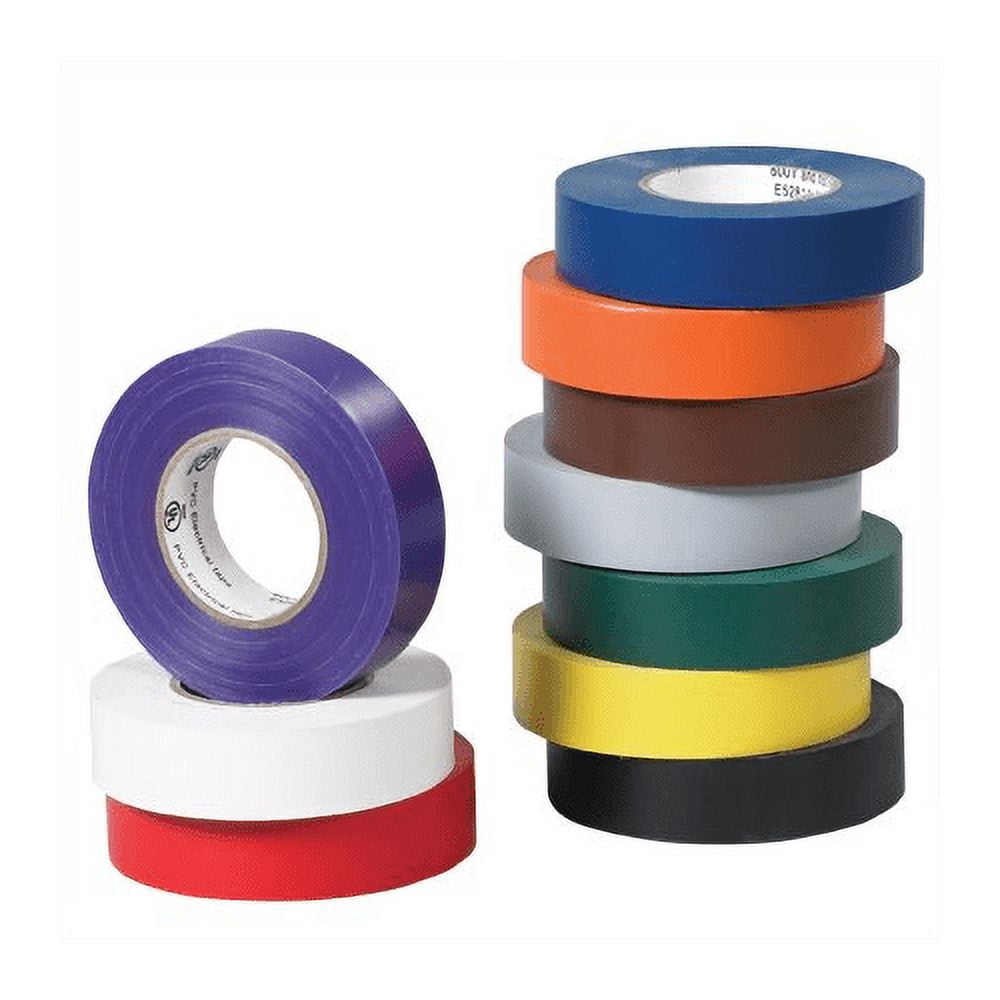 General Purpose Vinyl Electrical Tape 7 Mil 3/4" X 20 Yard (10, Gray)