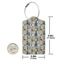 thumbnail image 4 of Hirioo Llama and Cactus1 Print Leather Luggage Tag with Stainless Steel Loop ,Privacy Flap and Address Card for Travel Bag Suitcase-1, 4 of 5
