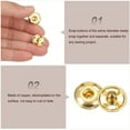 thumbnail image 4 of Uxcell 72 Set Sew-on Snap Buttons 7mm Metal Snap Fastener Buttons, Gold, 4 of 7