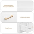 thumbnail image 3 of Homfa 2 Pcs White Nightstand for Bedroom, Storage Cabinet with Charging Station and 3 Drawers, Modern Sofa Table for Living Room, 3 of 9