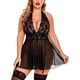thumbnail image 2 of Camisón de encaje con tirantes y perspectiva sexy de talla grande europea y americana, traje de tentación, 2 of 5