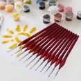 thumbnail image 4 of Ensemble de Brosses Performance Velours Série Script Fait Main Peinture Synthétique Rouge, 4 of 8